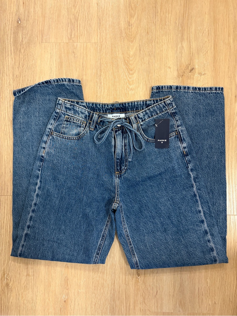NWT Parke x Target medium wash baggy jeans size 4 - Picture 5 of 7